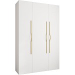 Ντουλάπα Como II 160 Τρίφυλλη-Λευκό - Χρυσό