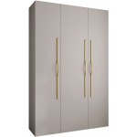 Ντουλάπα Como II 160 Τρίφυλλη-Cashmere - Χρυσό