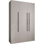 Ντουλάπα Como II 160 Τρίφυλλη-Cashmere - Μαύρο