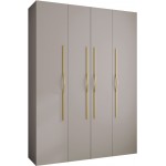 Ντουλάπα Como II 180 Τετράφυλλη-Cashmere - Χρυσό