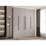 Ντουλάπα Como II 200 Τετράφυλλη-Cashmere - Μαύρο