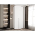 Ντουλάπα Como III-Λευκό - Μαύρο-Μήκος: 100εκ