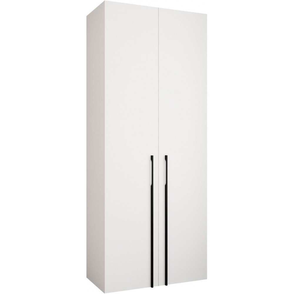 Ντουλάπα Como III-Λευκό - Μαύρο-Μήκος: 100εκ