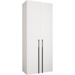 Ντουλάπα Como III-Λευκό - Μαύρο-Μήκος: 100εκ