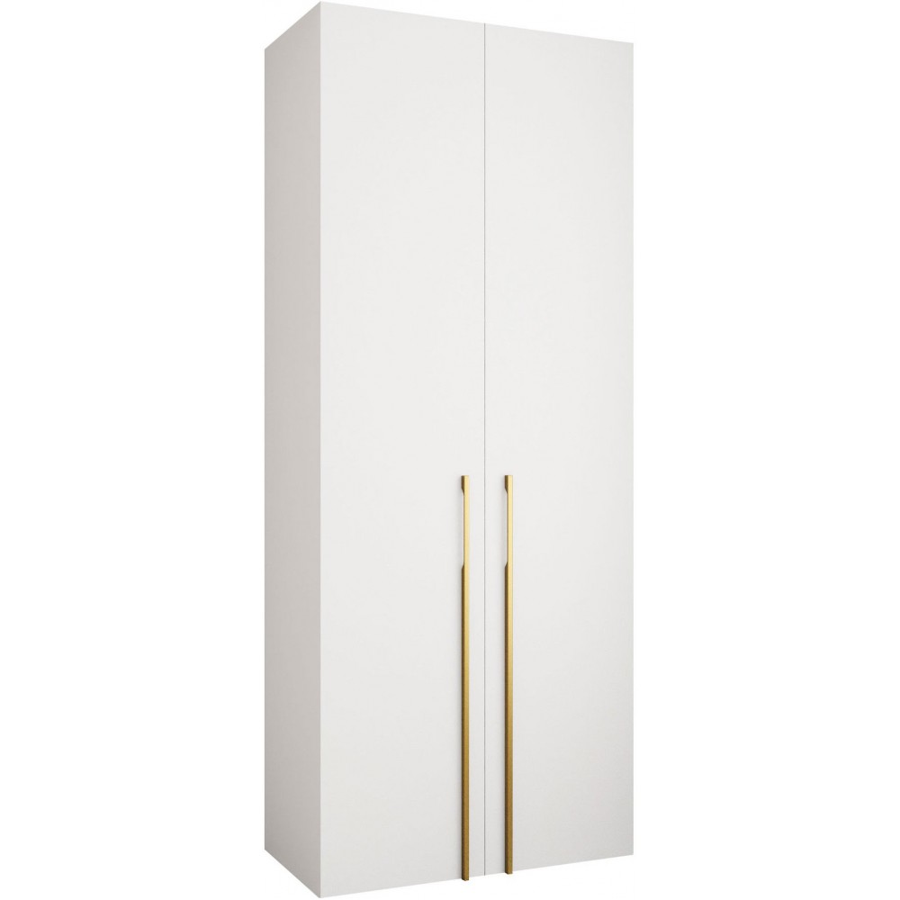 Ντουλάπα Como III-Λευκό - Χρυσό-Μήκος: 100εκ