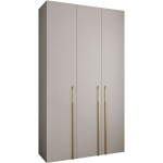 Ντουλάπα Como III 140 Τρίφυλλη-Cashmere - Χρυσό
