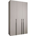 Ντουλάπα Como III 140 Τρίφυλλη-Cashmere - Μαύρο