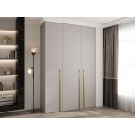 Ντουλάπα Como III 160 Τρίφυλλη-Cashmere - Χρυσό