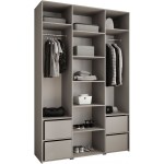 Ντουλάπα Como III 160 Τρίφυλλη-Cashmere - Χρυσό