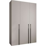 Ντουλάπα Como III 160 Τρίφυλλη-Cashmere - Μαύρο