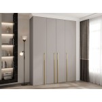 Ντουλάπα Como III 180 Τετράφυλλη-Cashmere - Χρυσό