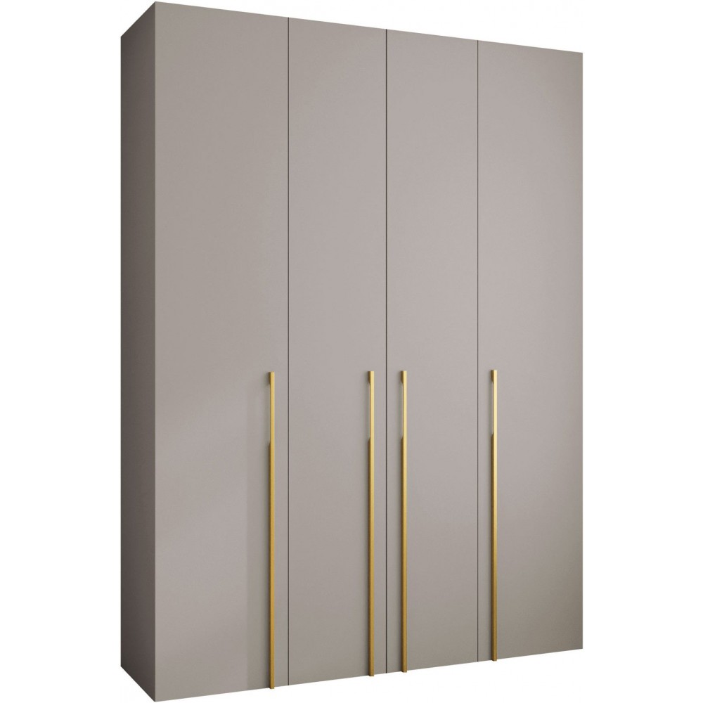 Ντουλάπα Como III 180 Τετράφυλλη-Cashmere - Χρυσό