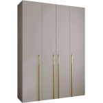 Ντουλάπα Como III 180 Τετράφυλλη-Cashmere - Χρυσό