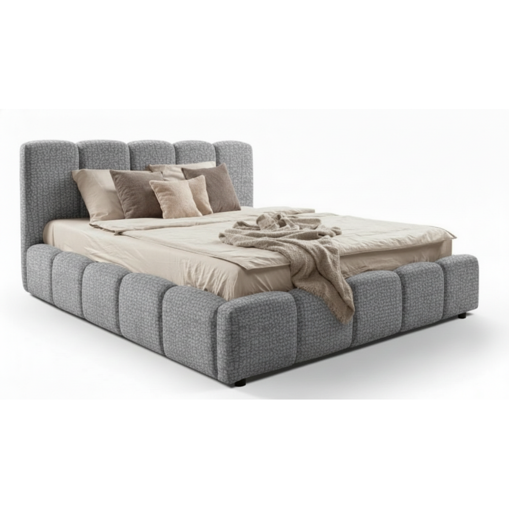 Επενδυμένο κρεβάτι  Poni-160 x 200-Γκρι