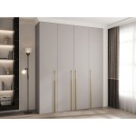 Ντουλάπα Como III 200 Τετράφυλλη-Cashmere - Χρυσό