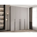 Ντουλάπα Como III 200 Τετράφυλλη-Cashmere - Μαύρο