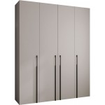 Ντουλάπα Como III 200 Τετράφυλλη-Cashmere - Μαύρο