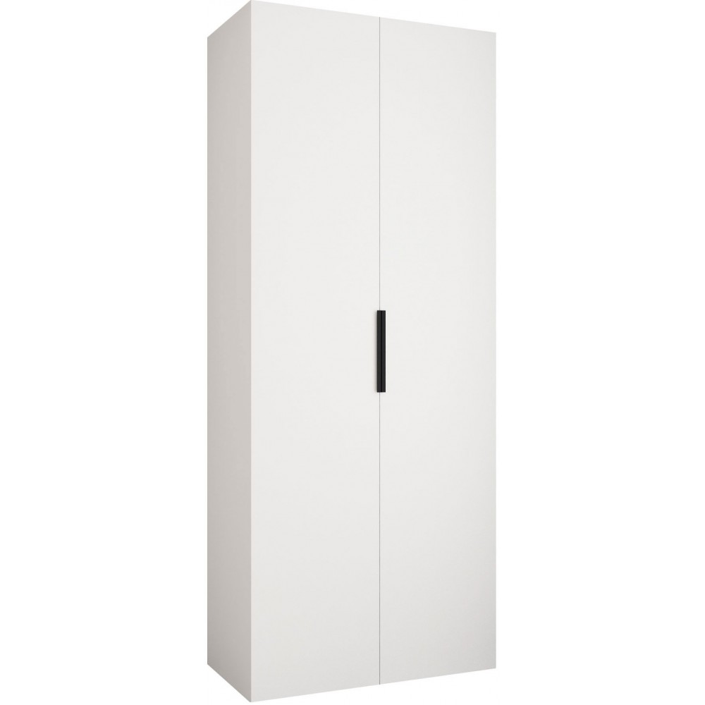 Ντουλάπα Como IV-Λευκό - Μαύρο-Μήκος: 100εκ