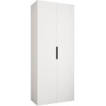 Ντουλάπα Como IV-Λευκό - Μαύρο-Μήκος: 100εκ