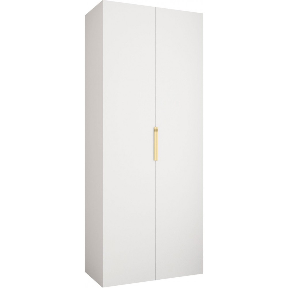 Ντουλάπα Como IV-Λευκό - Χρυσό-Μήκος: 100εκ