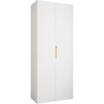 Ντουλάπα Como IV-Λευκό - Χρυσό-Μήκος: 100εκ