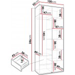 Ντουλάπα Como IV-Cashmere - Χρυσό-Μήκος: 100εκ