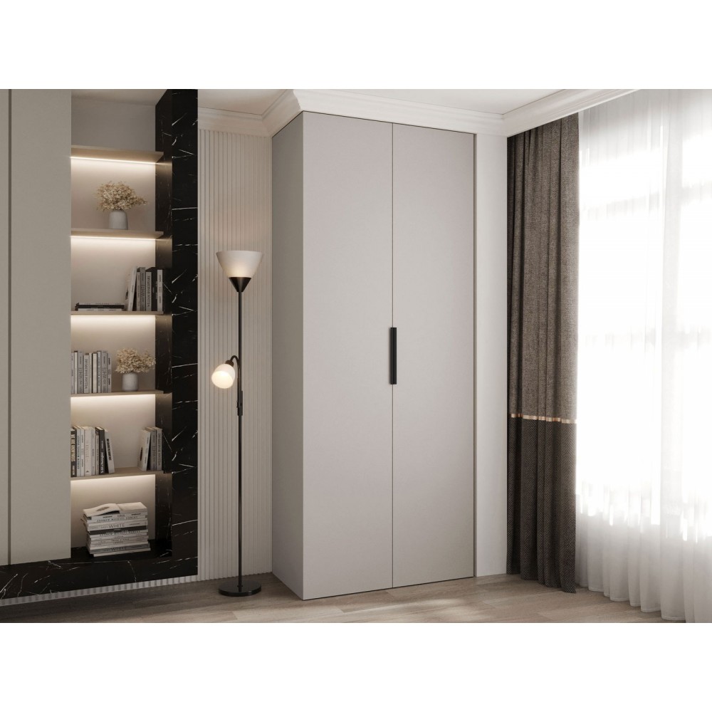 Ντουλάπα Como IV-Cashmere - Μαύρο-Μήκος: 100εκ