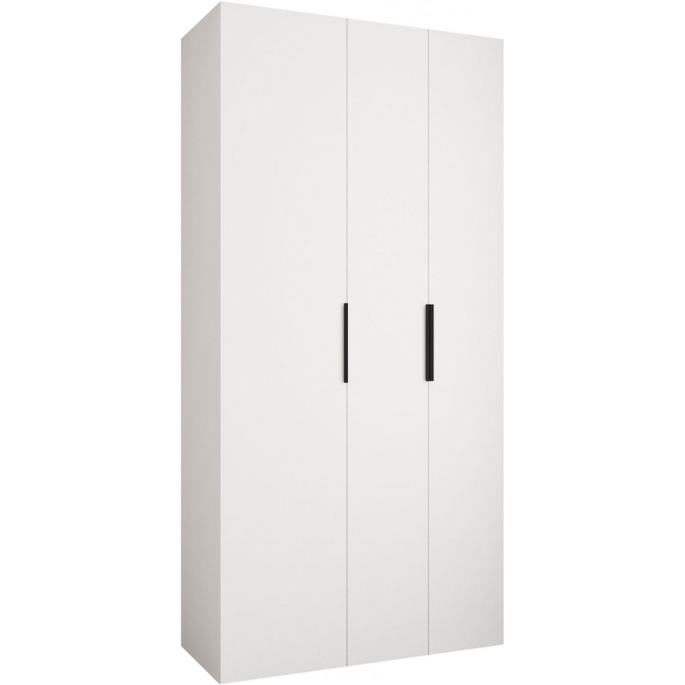 Ντουλάπα Como IV-Λευκό - Μαύρο-Μήκος: 120εκ