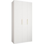 Ντουλάπα Como IV-Λευκό - Χρυσό-Μήκος: 120εκ