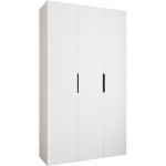 Ντουλάπα Como IV 140 Τρίφυλλη-Λευκό - Μαύρο