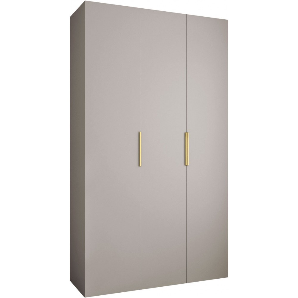 Ντουλάπα Como IV 140 Τρίφυλλη-Cashmere - Χρυσό