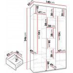 Ντουλάπα Como IV 140 Τρίφυλλη-Cashmere - Χρυσό