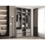 Ντουλάπα Como IV 140 Τρίφυλλη-Cashmere - Χρυσό