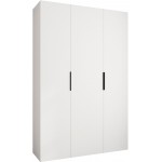 Ντουλάπα Como IV 160 Τρίφυλλη-Λευκό - Μαύρο