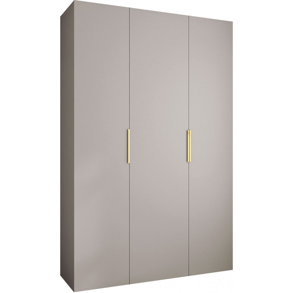 Ντουλάπα Como IV 160 Τρίφυλλη-Cashmere - Χρυσό