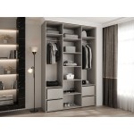 Ντουλάπα Como IV 160 Τρίφυλλη-Cashmere - Χρυσό