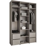 Ντουλάπα Como IV 160 Τρίφυλλη-Cashmere - Χρυσό