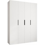 Ντουλάπα Como IV 180 Τετράφυλλη-Λευκό - Μαύρο