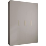 Ντουλάπα Como IV 180 Τετράφυλλη-Cashmere - Χρυσό