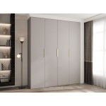 Ντουλάπα Como IV 200 Τετράφυλλη-Cashmere - Χρυσό