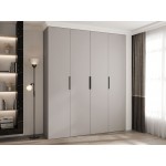 Ντουλάπα Como IV 200 Τετράφυλλη-Cashmere - Μαύρο