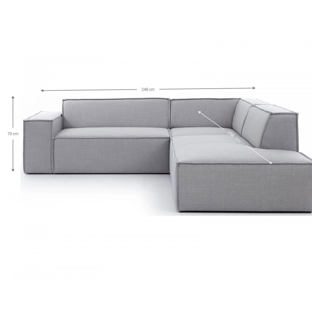 Γωνιακός καναπές Fubu S-Εκρού-Δεξιά 248x258x70