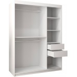 Ντουλάπα Flutes 150 Συρόμενη-Λευκό 150x62x200