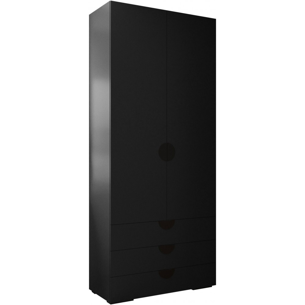 Ντουλάπα Inova IV 2D3SZ Δίφυλλη-Μαύρο