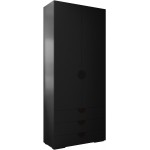 Ντουλάπα Inova IV 2D3SZ Δίφυλλη-Μαύρο