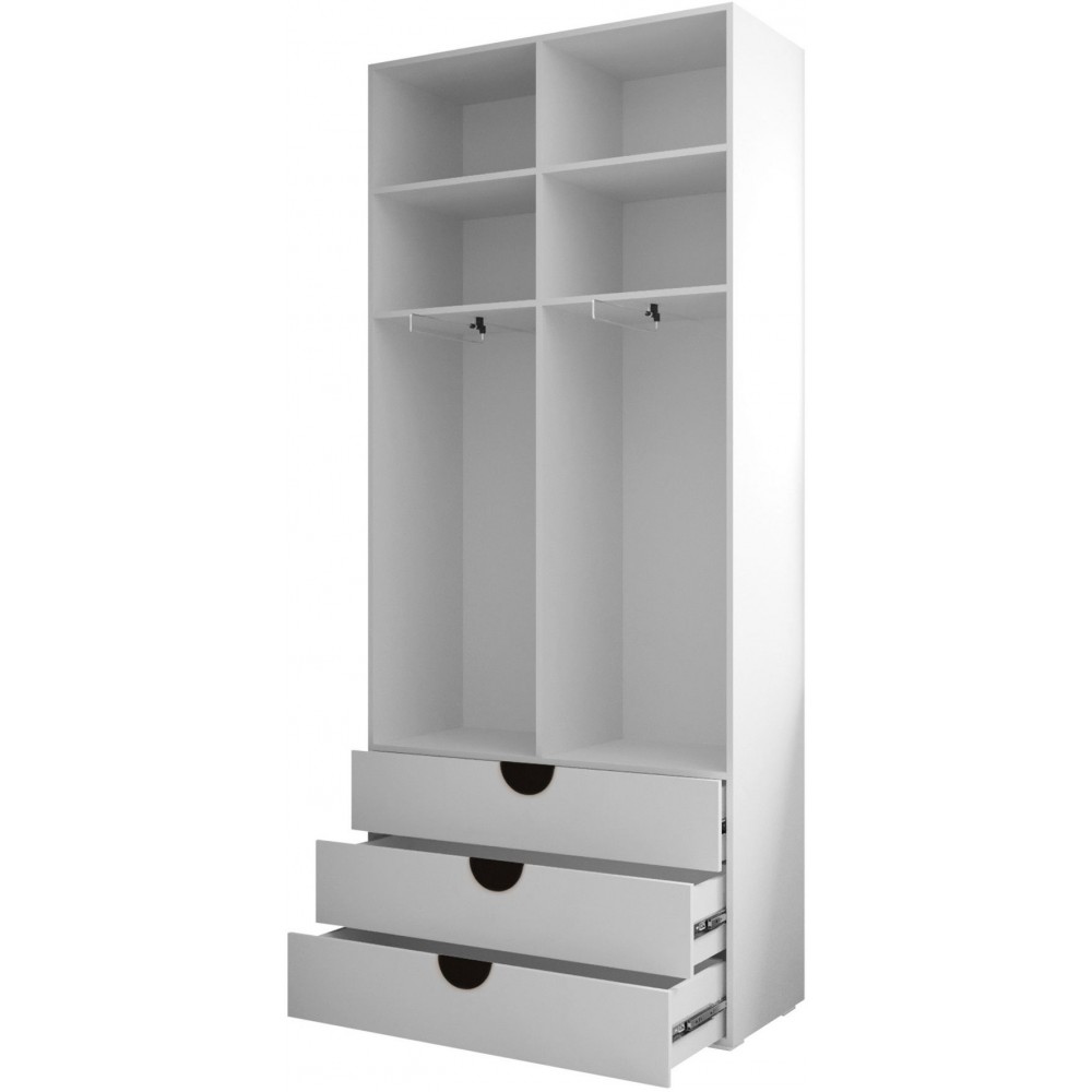 Ντουλάπα Inova IV 2D3SZ Δίφυλλη-Μαύρο