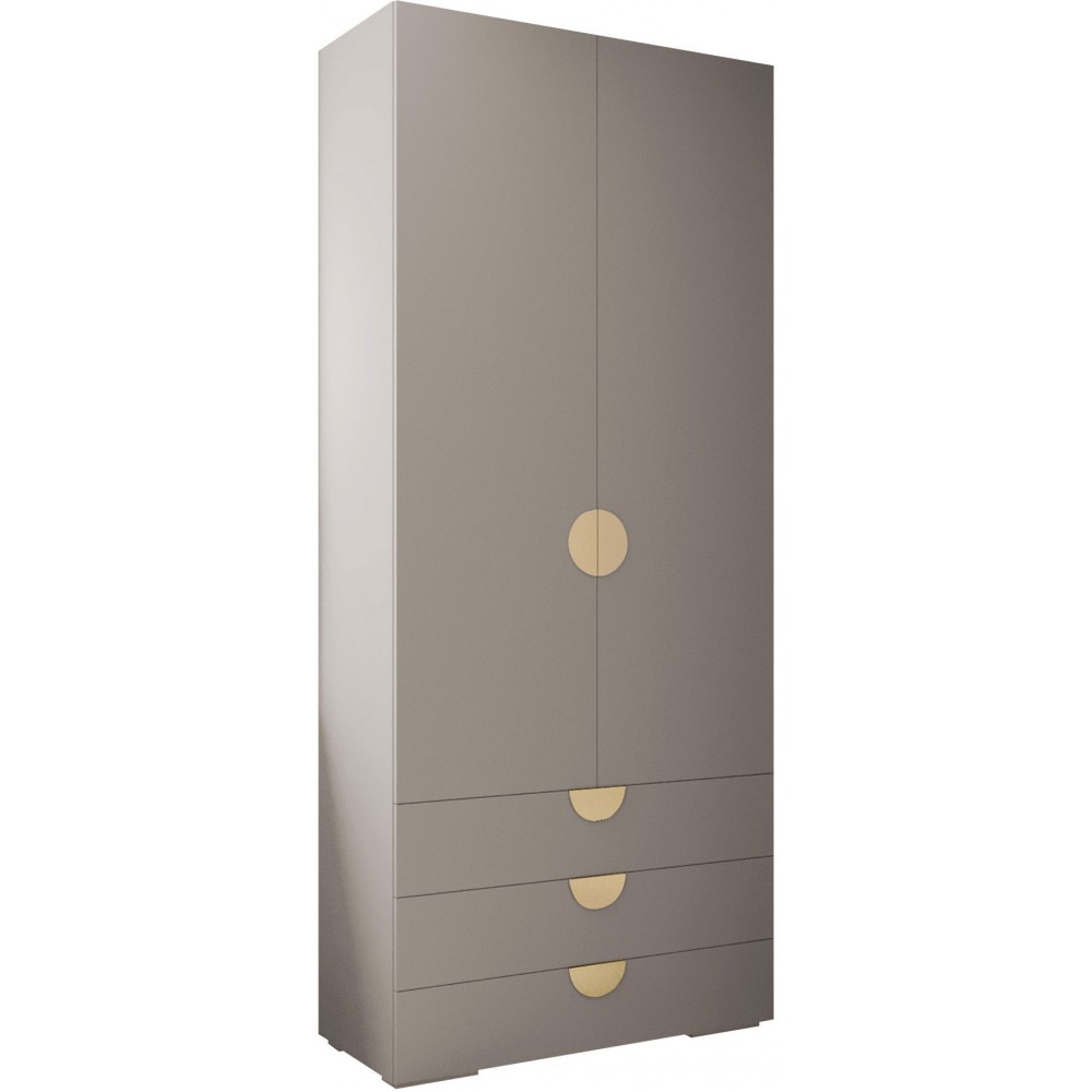 Ντουλάπα Inova IV 2D3SZ Δίφυλλη-Cashmere - Χρυσό