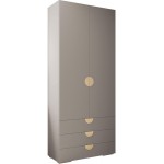 Ντουλάπα Inova IV 2D3SZ Δίφυλλη-Cashmere - Χρυσό