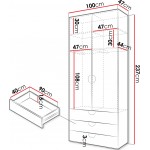 Ντουλάπα Inova IV 2D3SZ Δίφυλλη-Cashmere - Χρυσό