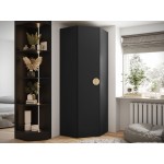 Γωνιακή Ντουλάπα Inova IV-Μαύρο - Χρυσό